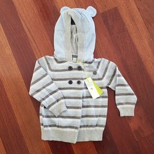 NWT Petit Lem Baby Boys Hooded Sweater | Size 9-12M